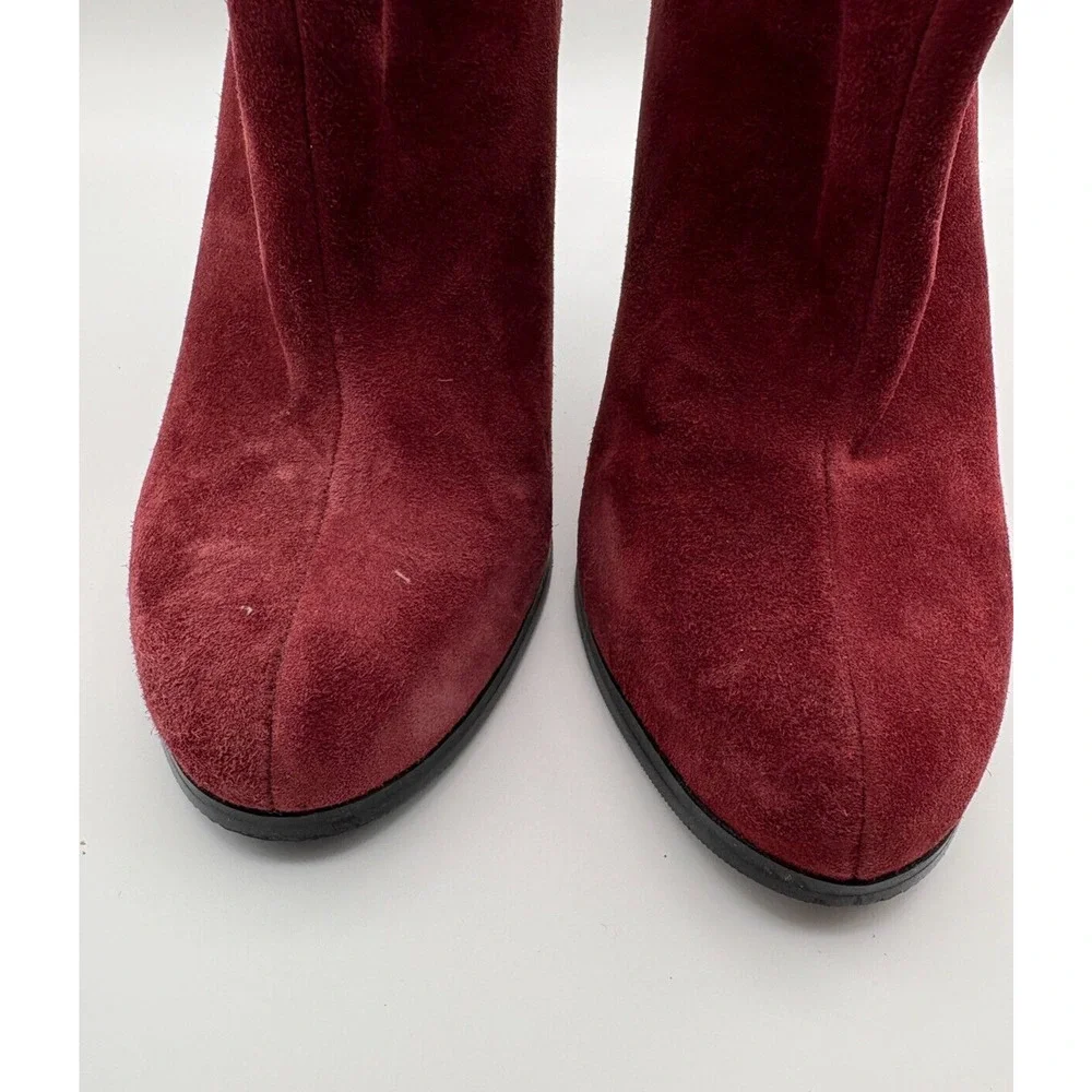 Aldo Burgundy Suede Slouchy Classic Stiletto Dressed Up Booties Sz 8M